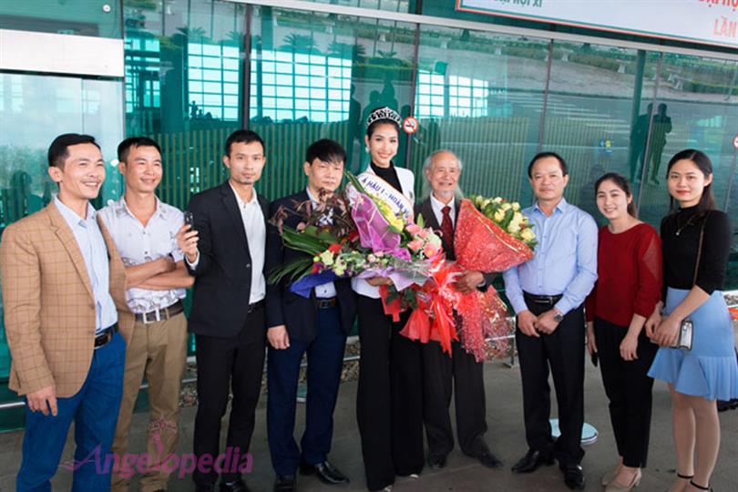 Miss Universe Vietnam 2017 First runner-up Hoang Thi Thuy returns home!