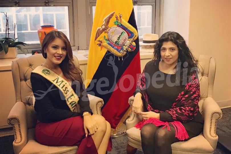 Miss Earth 2016 Katherine Espin invited to her country’s Embassy in New York
