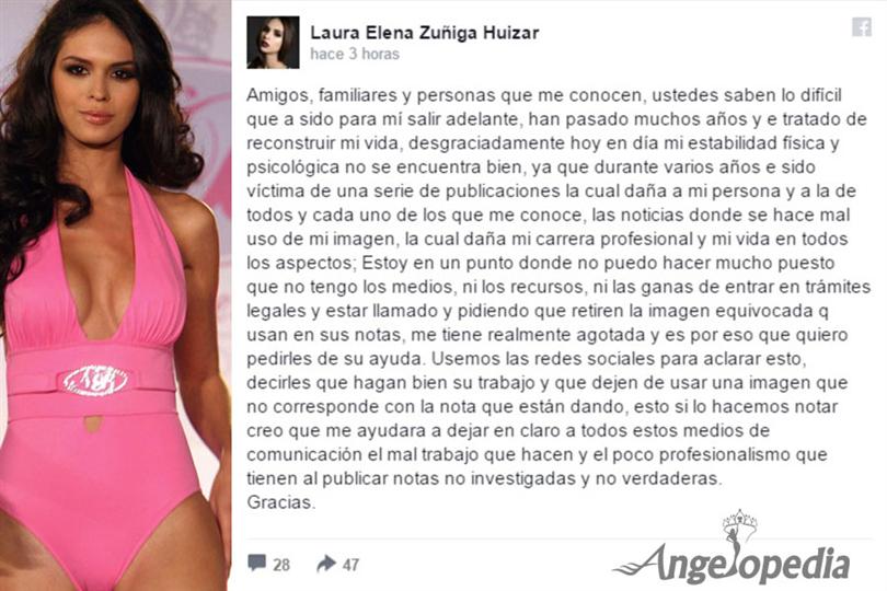 Laura Elena Zuniga Huizar expressed her disappointment with the media