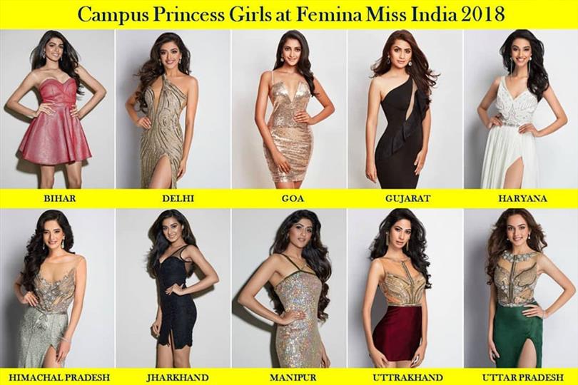 Femina Miss India 2018 Finalists from Campus Princess