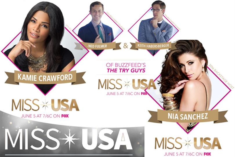 Miss USA 2016 finale backstage and red carpet hosts