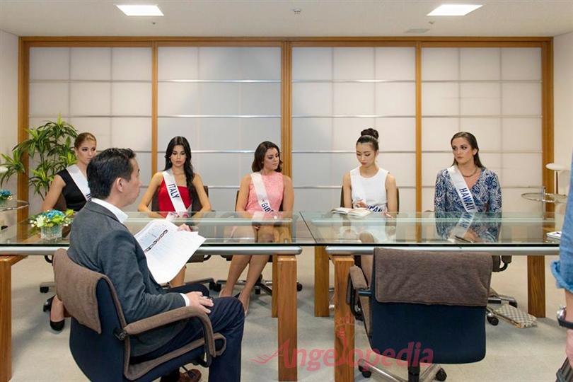 Miss International 2015 Contestants attend group Interview