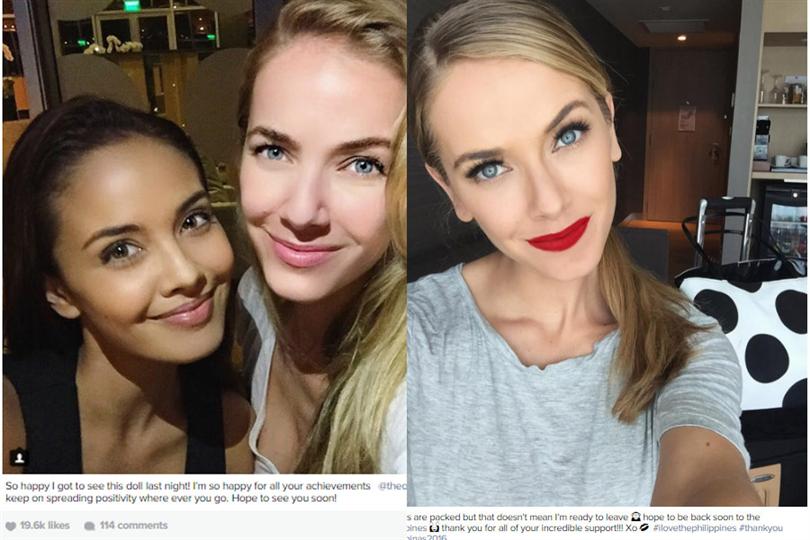 Megan Young and Olivia Jordan reunites during Philippines tour