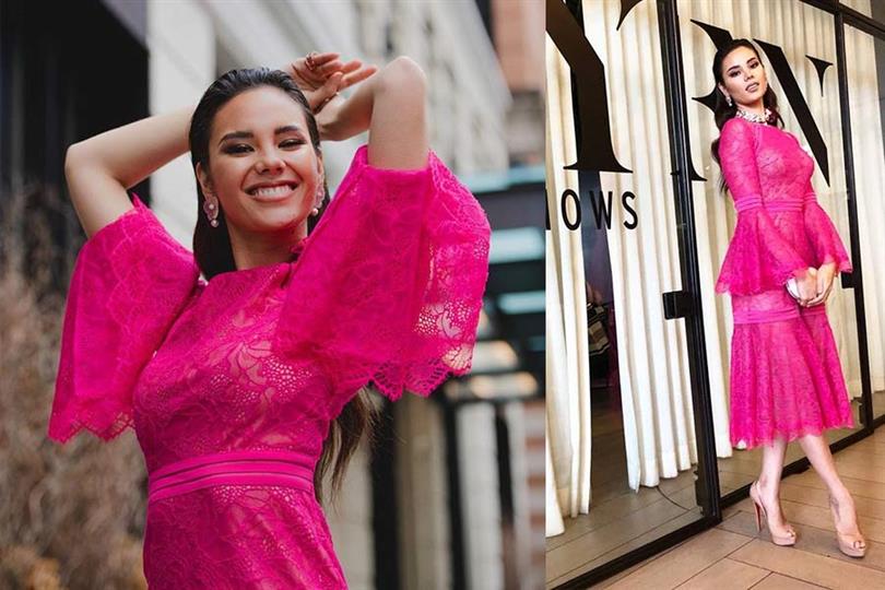 Miss Universe 2018 Catriona Gray kicks off to a miscellaneous look in New York Fashion Week 2019